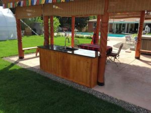 New outdoor kitchen